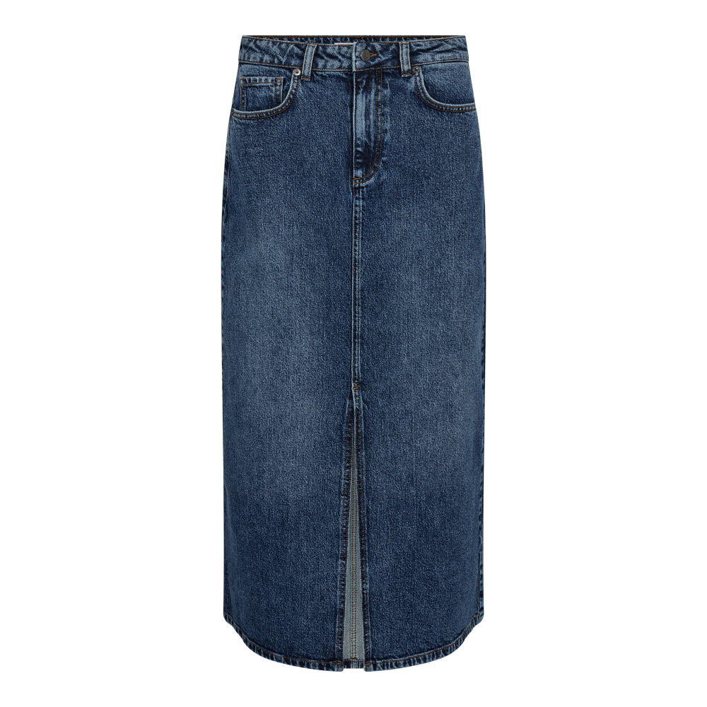 Cocouture - JolieCC Denim Slidnederdel - Denimblå