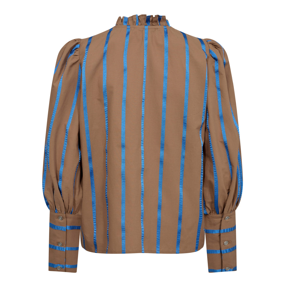 Cocouture - BonnieCC Flash Stripe Shirt - Toffee