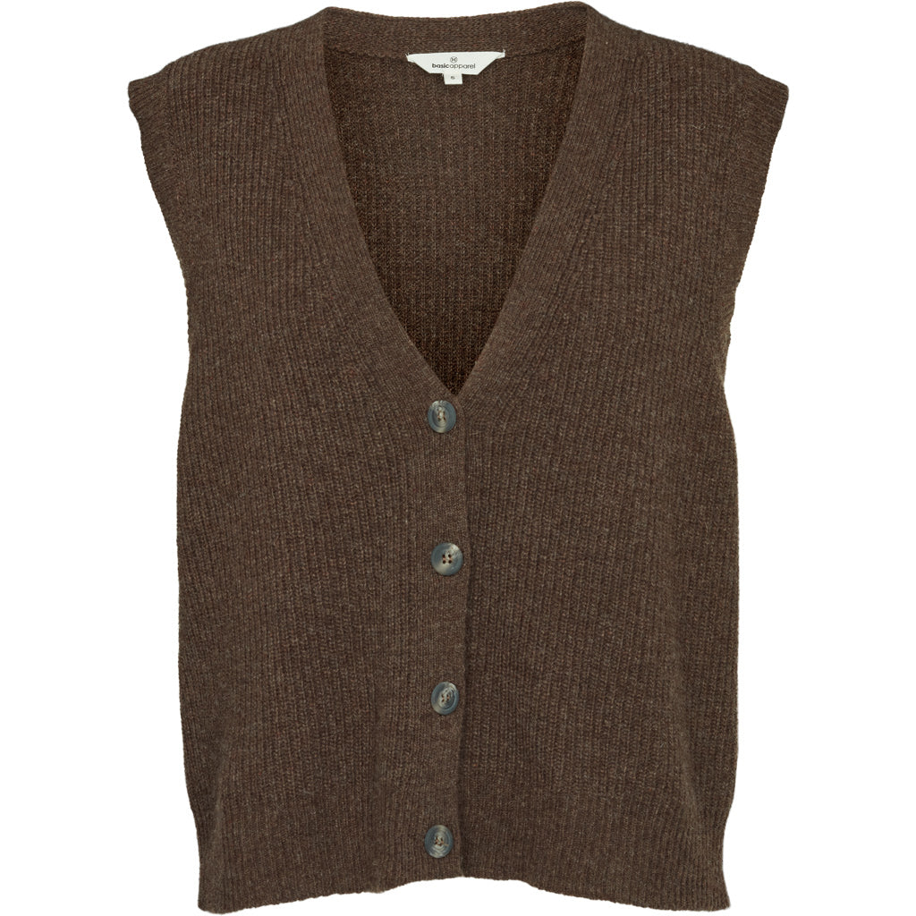 Basic Apparel - Lise Vest - Brun Mel.