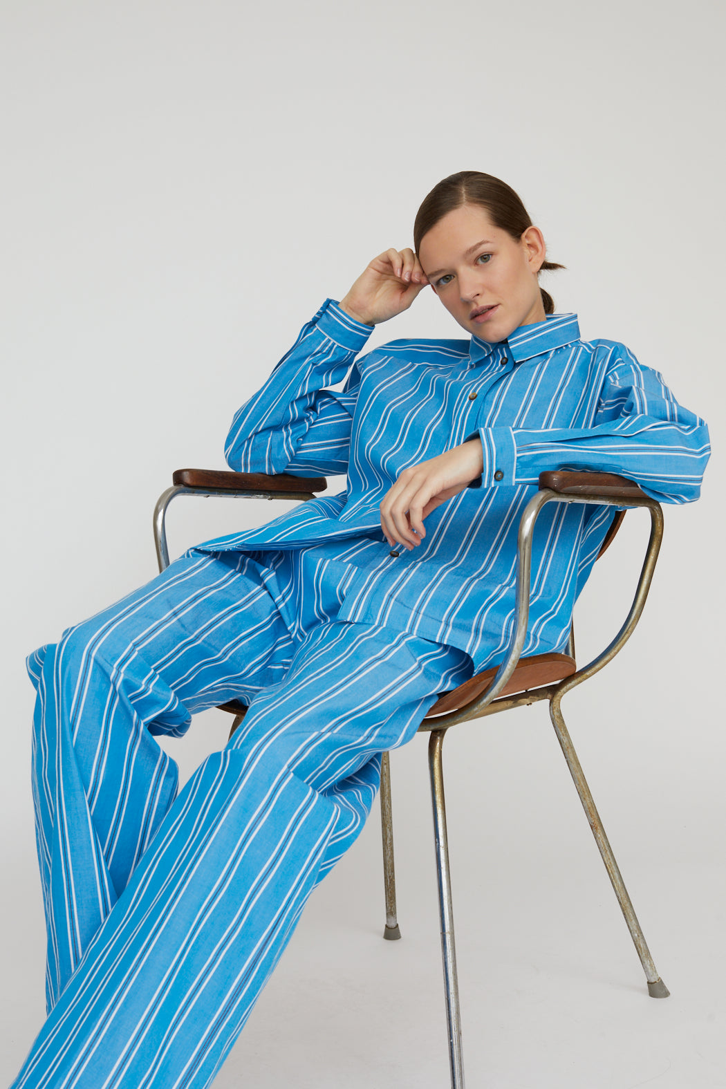 Basic Apparel - Ray Pants - Alt ombord / Lys hvid