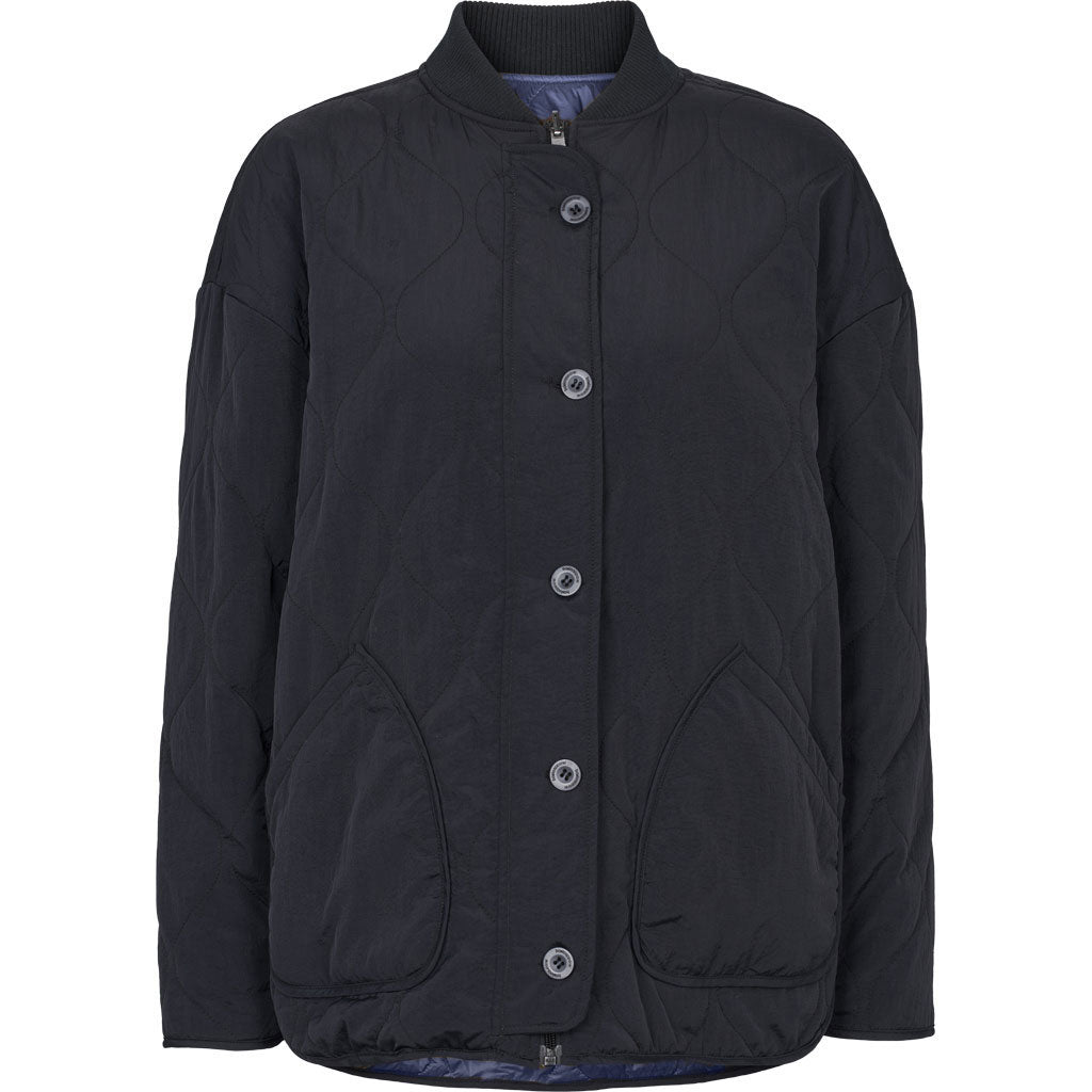 Basic Apparel - Ruby Loose Jacket - Sort / Folkstone grå