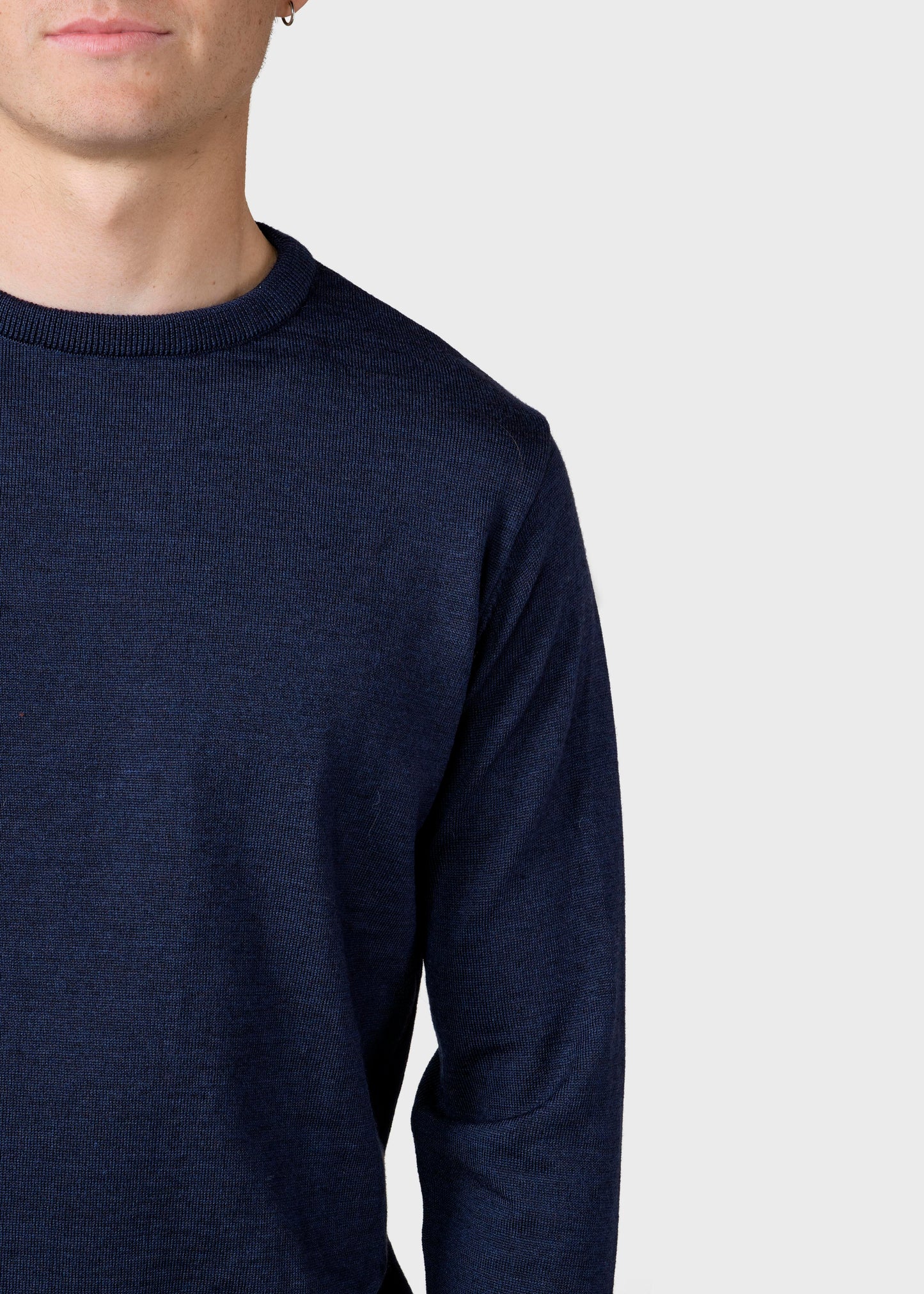 Klitmøller - Mens basic merino knit - Deep blue