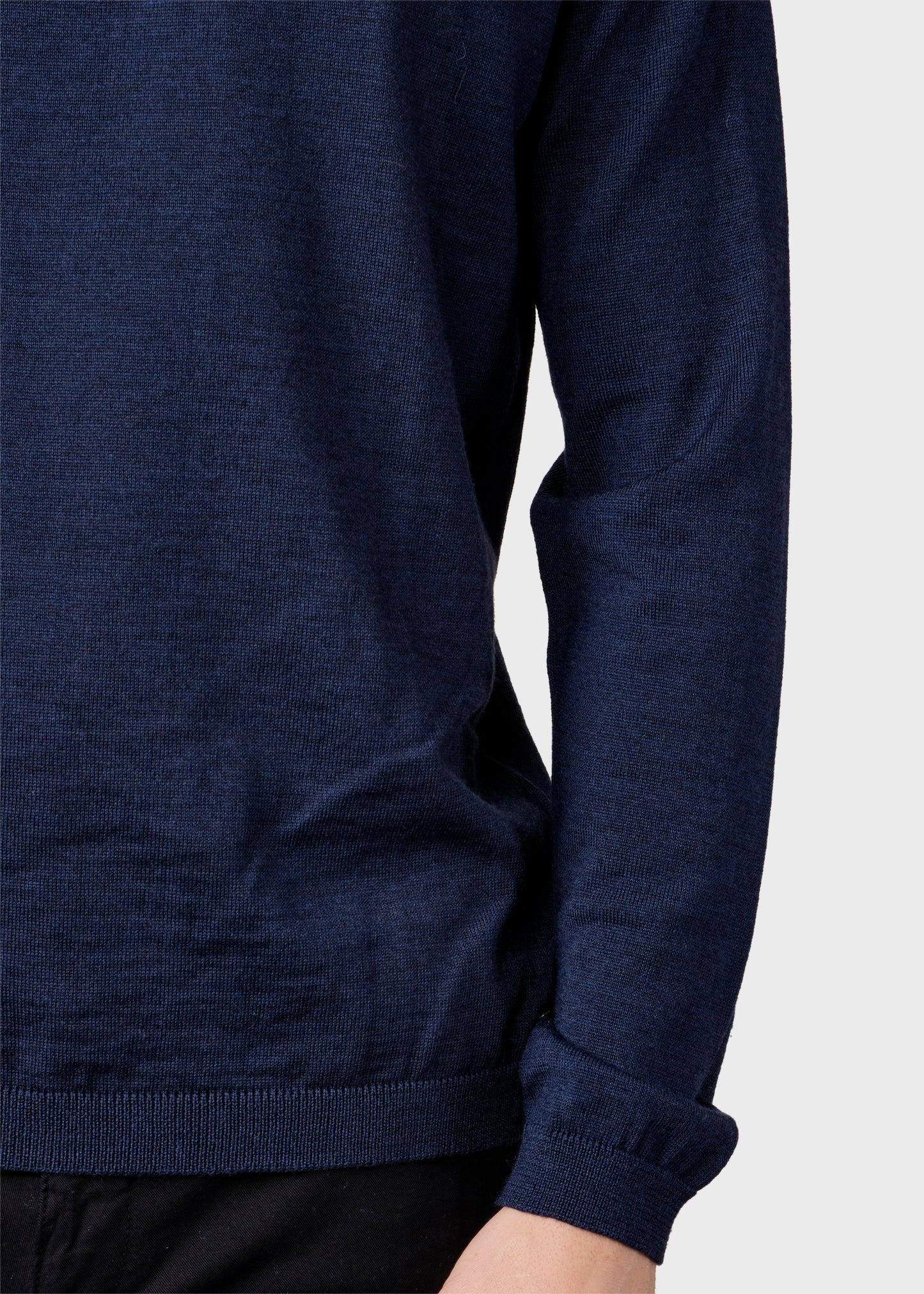 Klitmøller - Mens basic merino knit - Deep blue