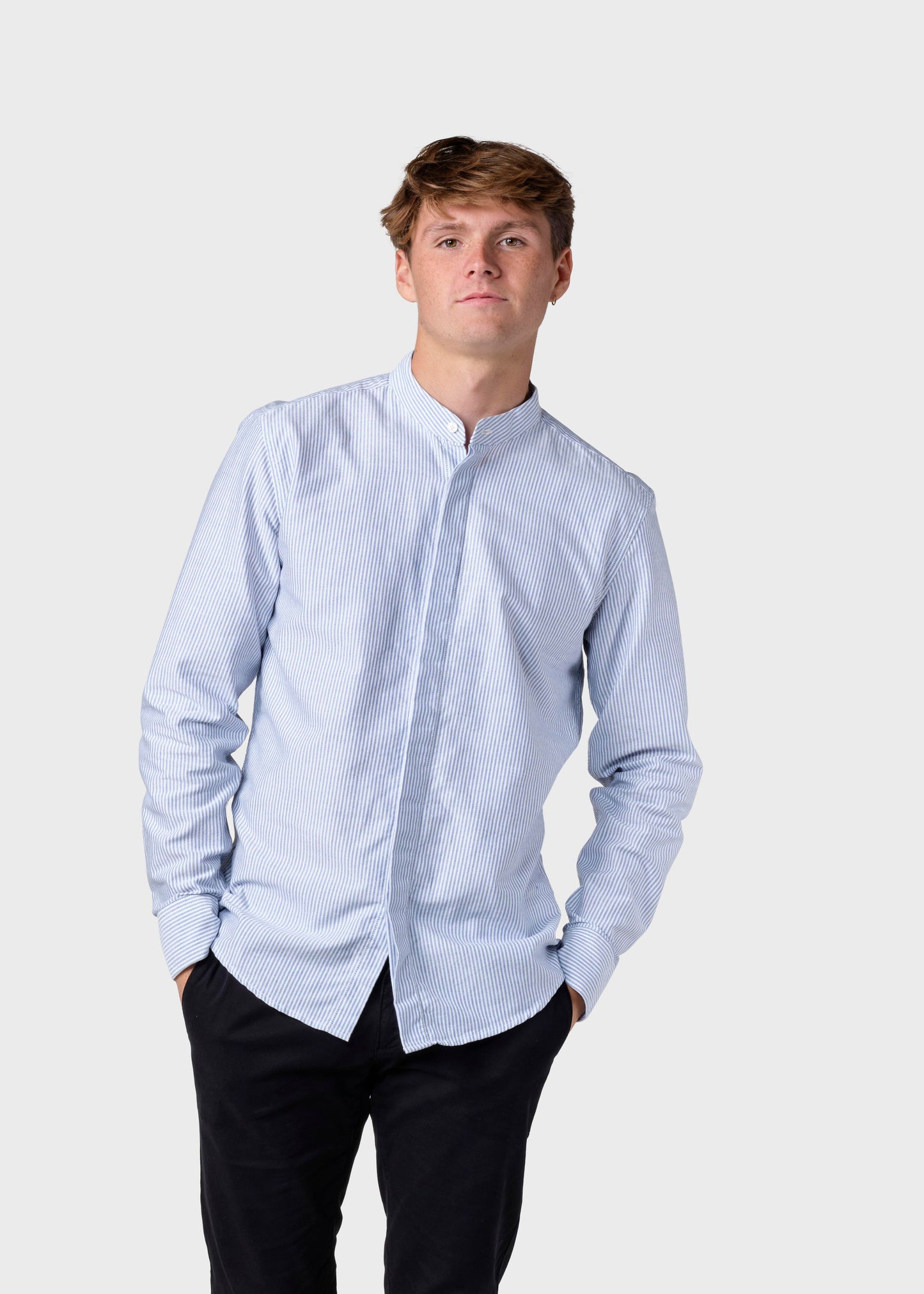 Klitmøller - Simon striped shirt - White/navy