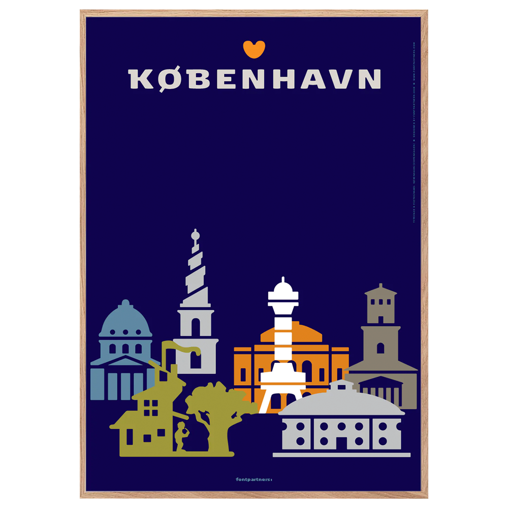 Permild & Rosengreen - KØBENHAVN PLAKAT - TÅRNE