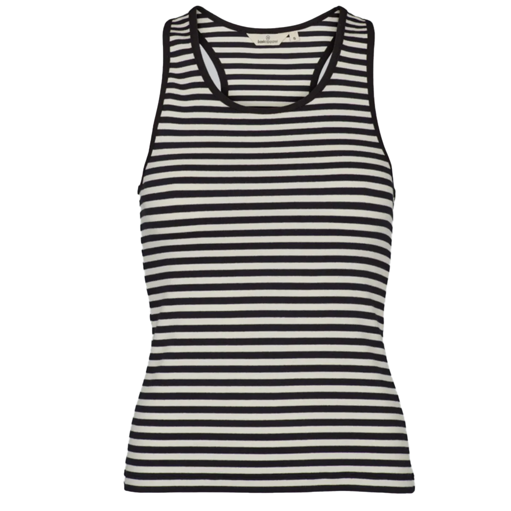 Basic Apparel - Ludmilla Racing Tank - Whisper White/Sort