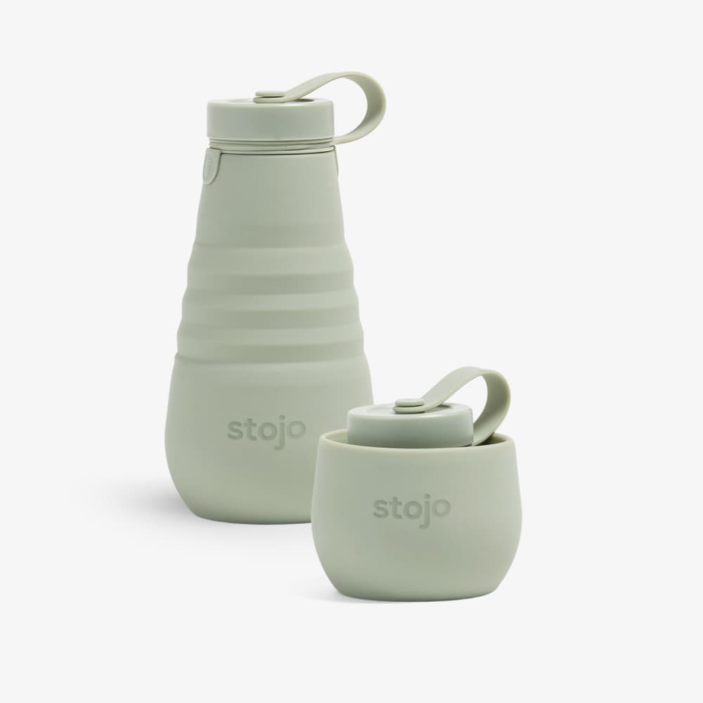 Travel Water Bottle - Collapsible - Sage