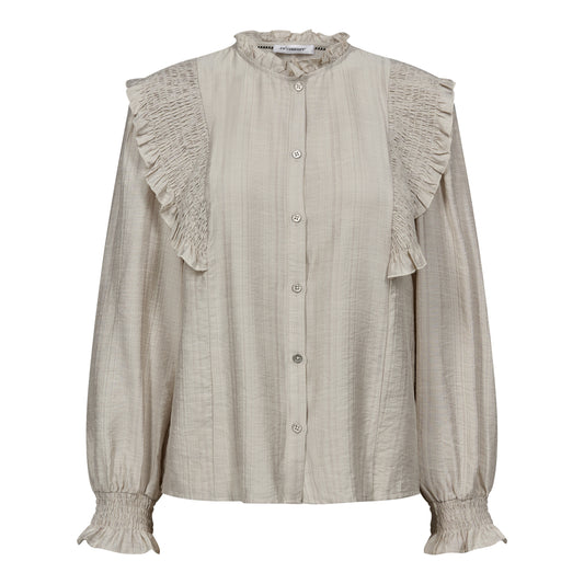 Cocouture - AngusCC Smock Frill Shirt - Bone