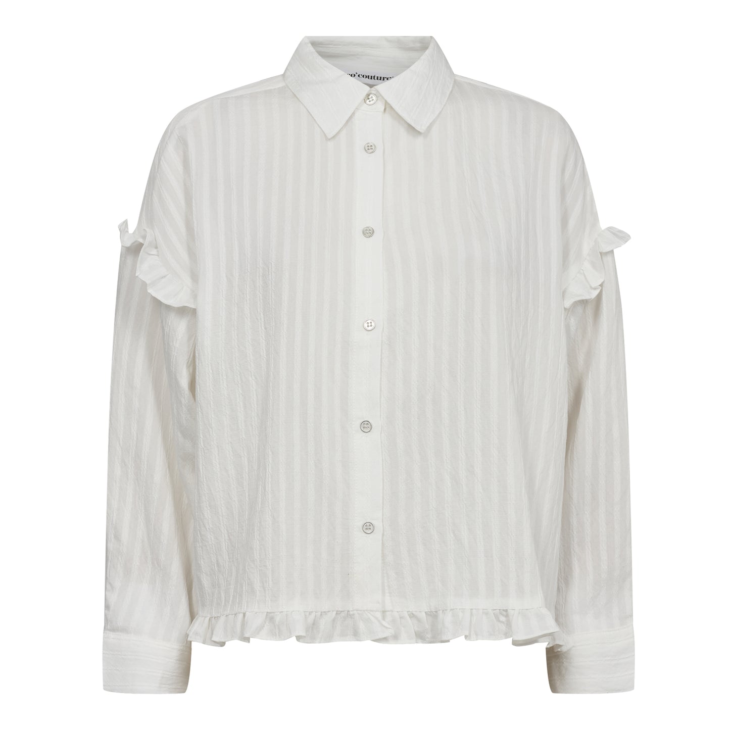 Cocouture - SelmaCC Frill Shirt - Hvid