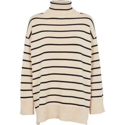 Basic Apparel - Winie T-Sweater - Birch/Sort