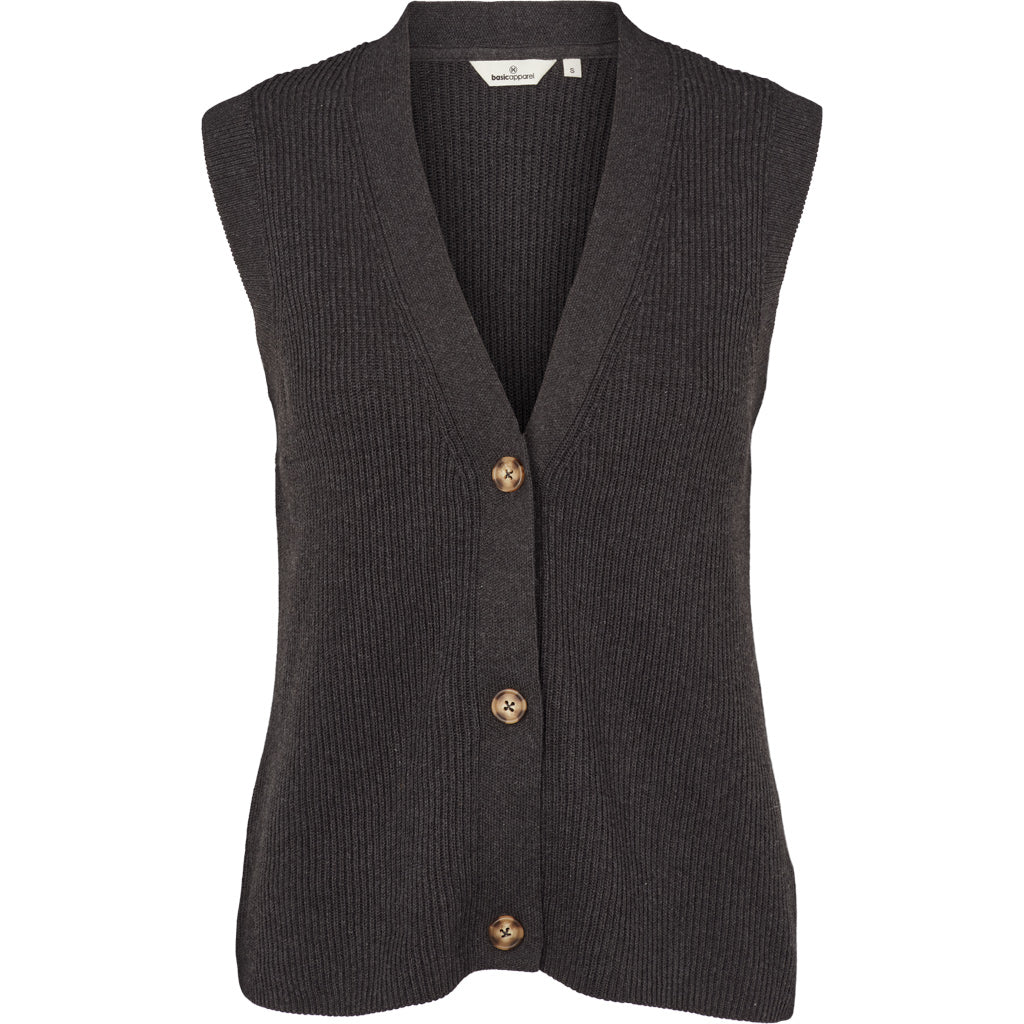 Basic Apparel - Winie Vest - Dark Grey Mel.