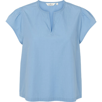 Basic Apparel - Silje SS Top - Blissful Blue