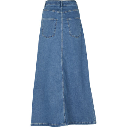 Basic Apparel - Enya-nederdel - Denimblå