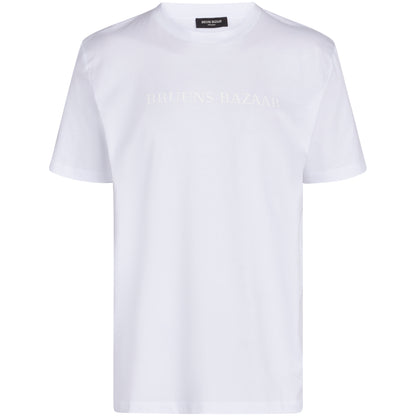 Bruuns Bazaar Men - GusBBLogo tee - White