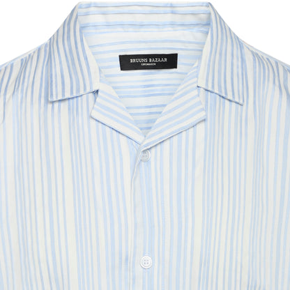 Bruuns Bazaar Herrer - DimensionBBHomme skjorte - Lyseblå stribe