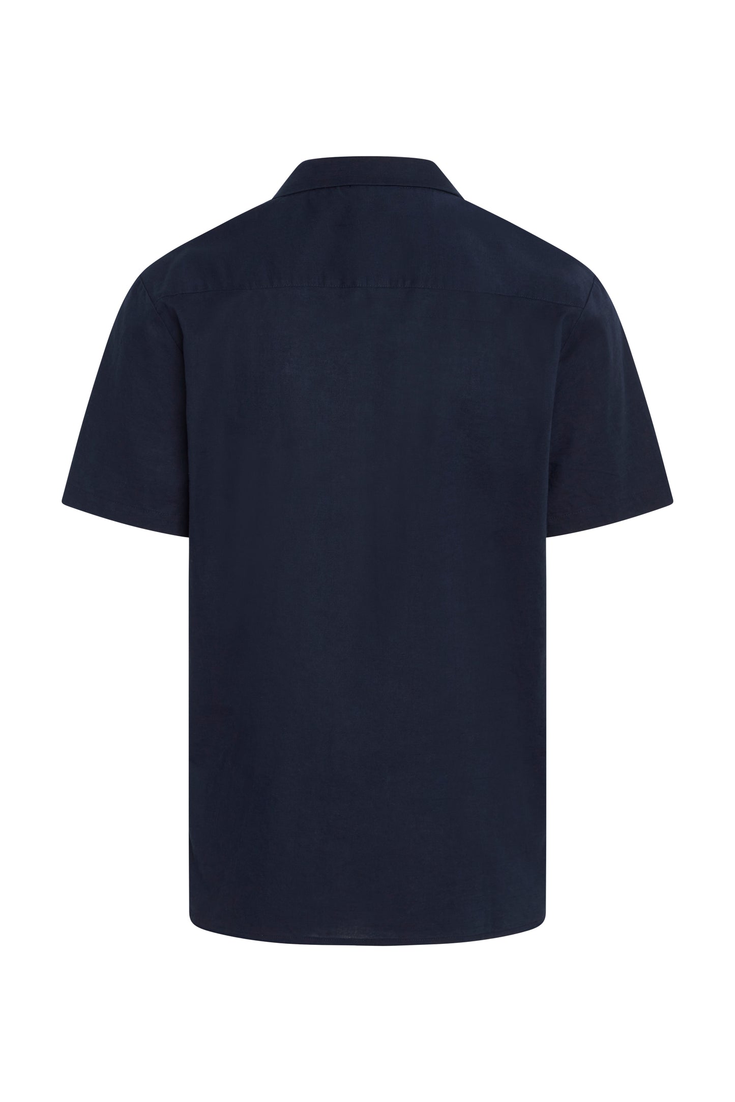 Bruuns Bazaar Herrer - LinowBBHomer ss skjorte - Navy Blazer