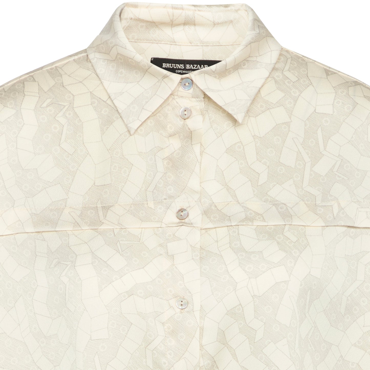 Bruuns Bazaar Damer - Acacia Luisa skjorte - Light Square print