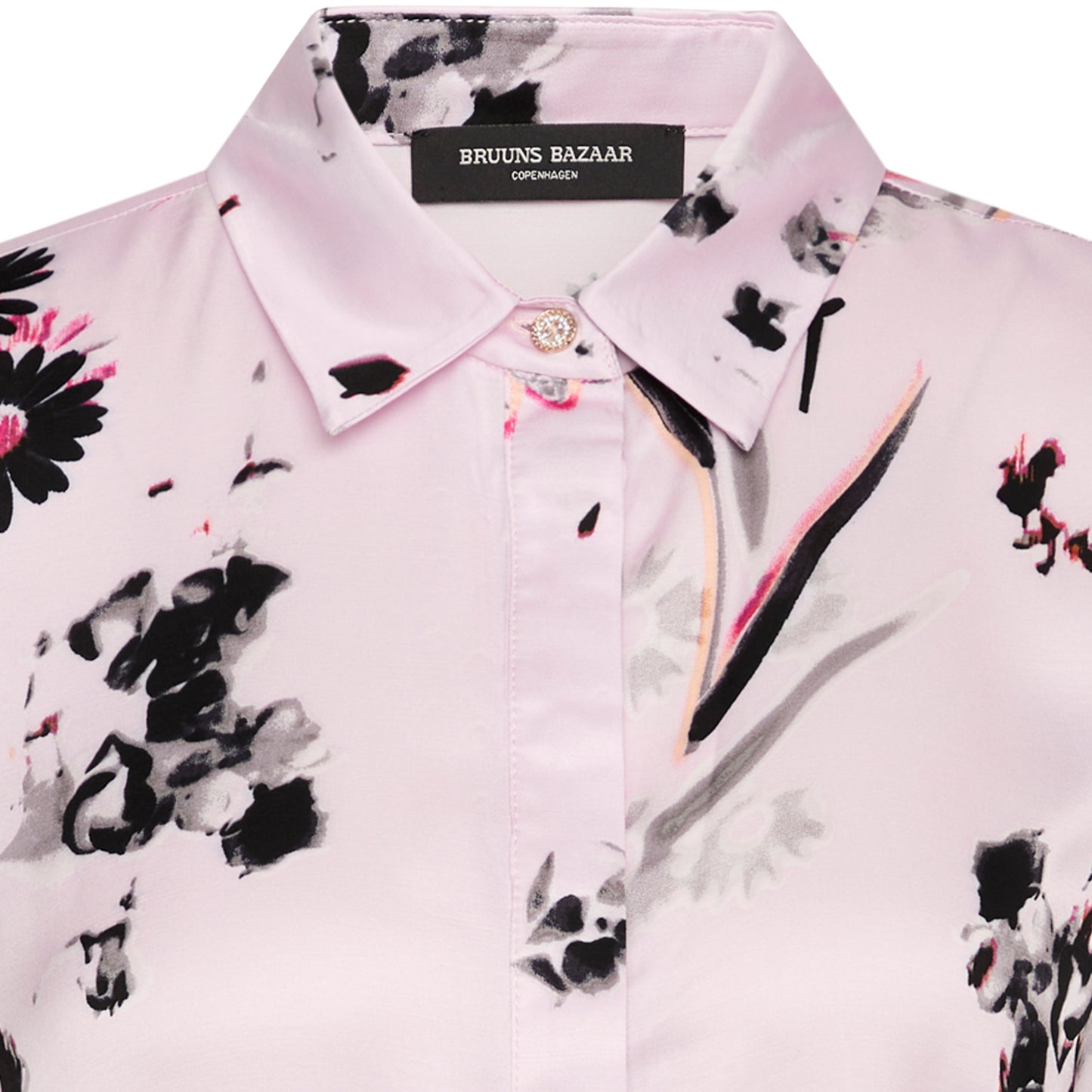 Bruuns Bazaar Damer - FloretBBNaiva skjorte - Lys pink AOP