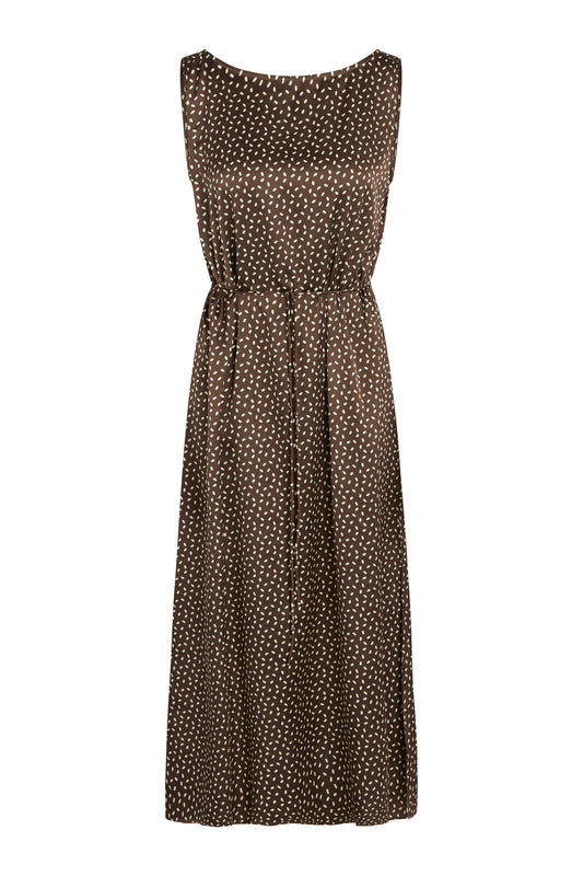 Bruuns Bazaar Women - AcaciaBBKarola dress - Brown/cream dot print