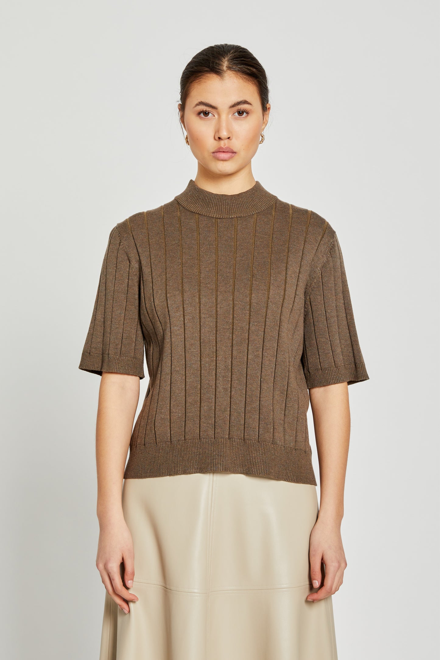 Bruuns Bazaar Women - AnemoneBBGlady knit - Shitake Melange