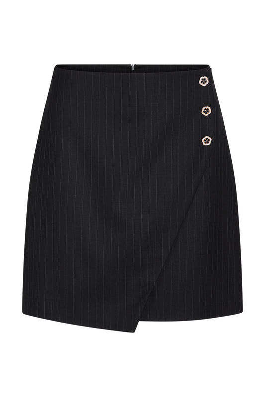 Bruuns Bazaar Women - BillBBMadina skirt - Black pinstripe