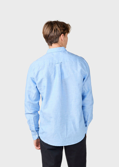Klitmøller - Benjamin linen shirt - Blue melange