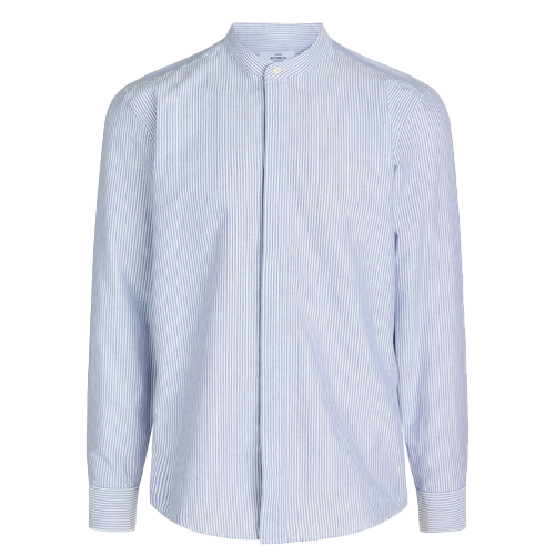 Klitmøller - Simon stribet skjorte - Hvid/marineblå
