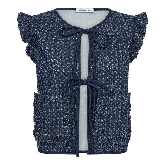 Cocouture - SequinCC Denim Vest - Denim blue