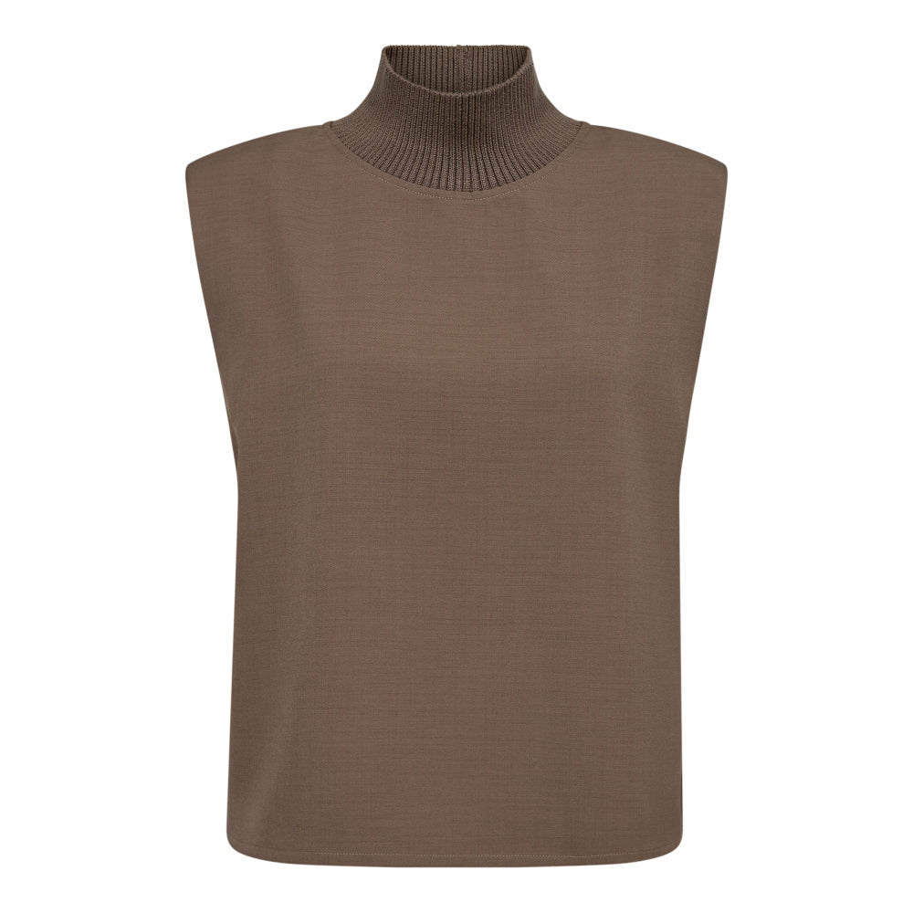 Cocouture - HopeCC Rib Turtleneck Vest - Elephant