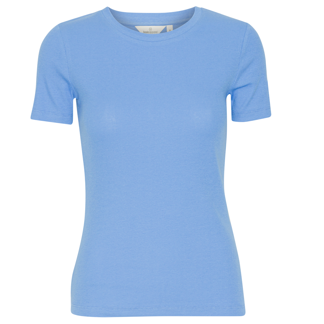 Basic Apparel Ludmilla O-Neck T-shirts 341 Azure Blue