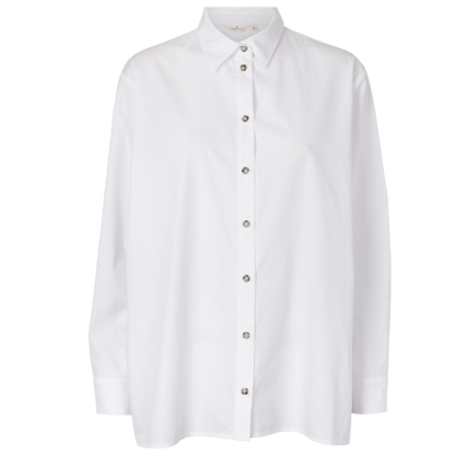 Basic Apparel - Vilde Løs skjorte - Bright White